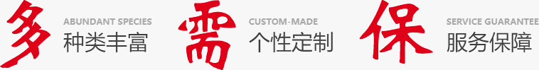 种类丰富、个性定制、服务保障
